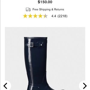 NAVY COLORED original high gloss HUNTER boots